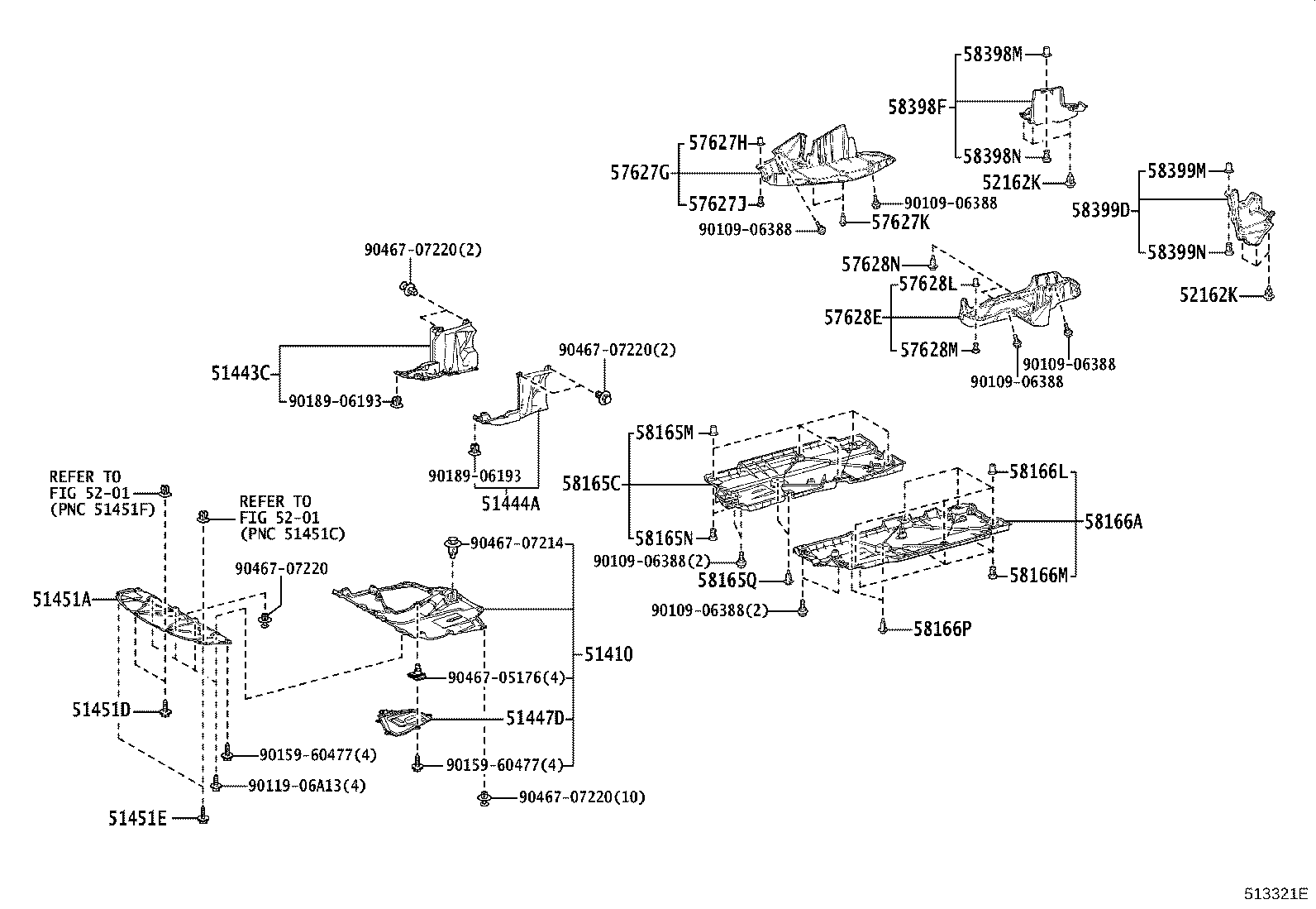 51410-12150 COVER ASSY, ENGINE UNDER, NO.1 product image