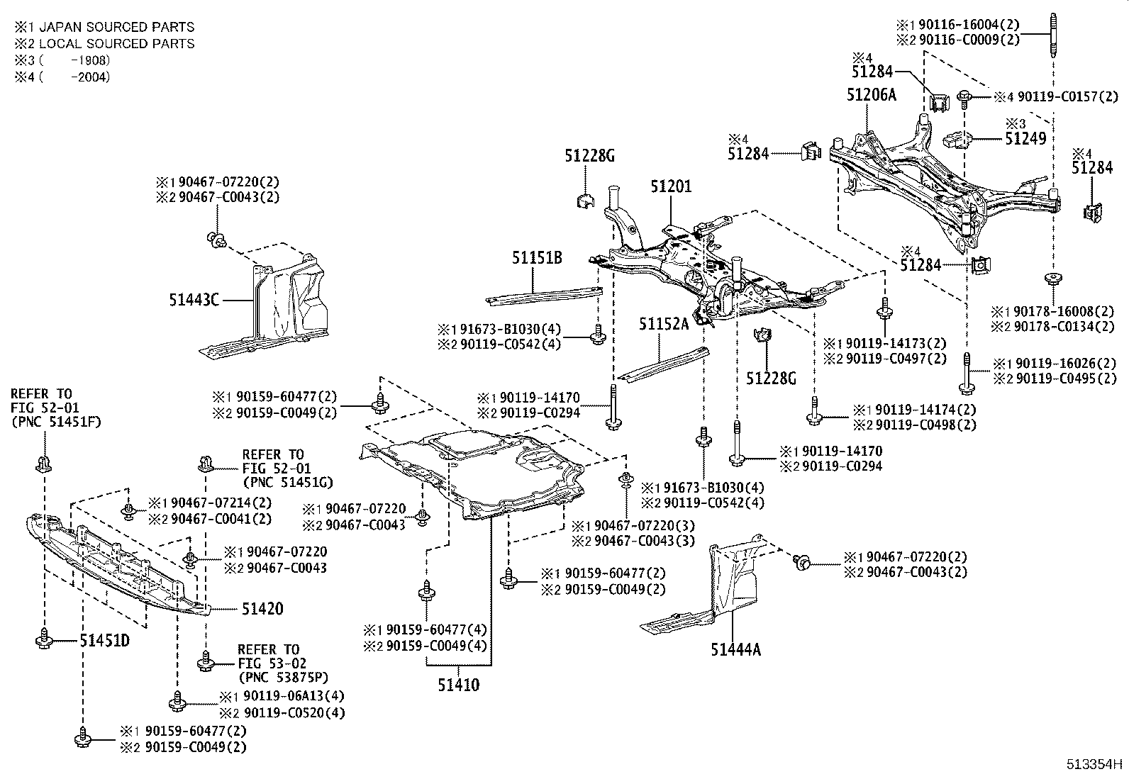 51201-F4042 CROSSMEMBER SUB-ASSY, FRONT SUSPENSION product image