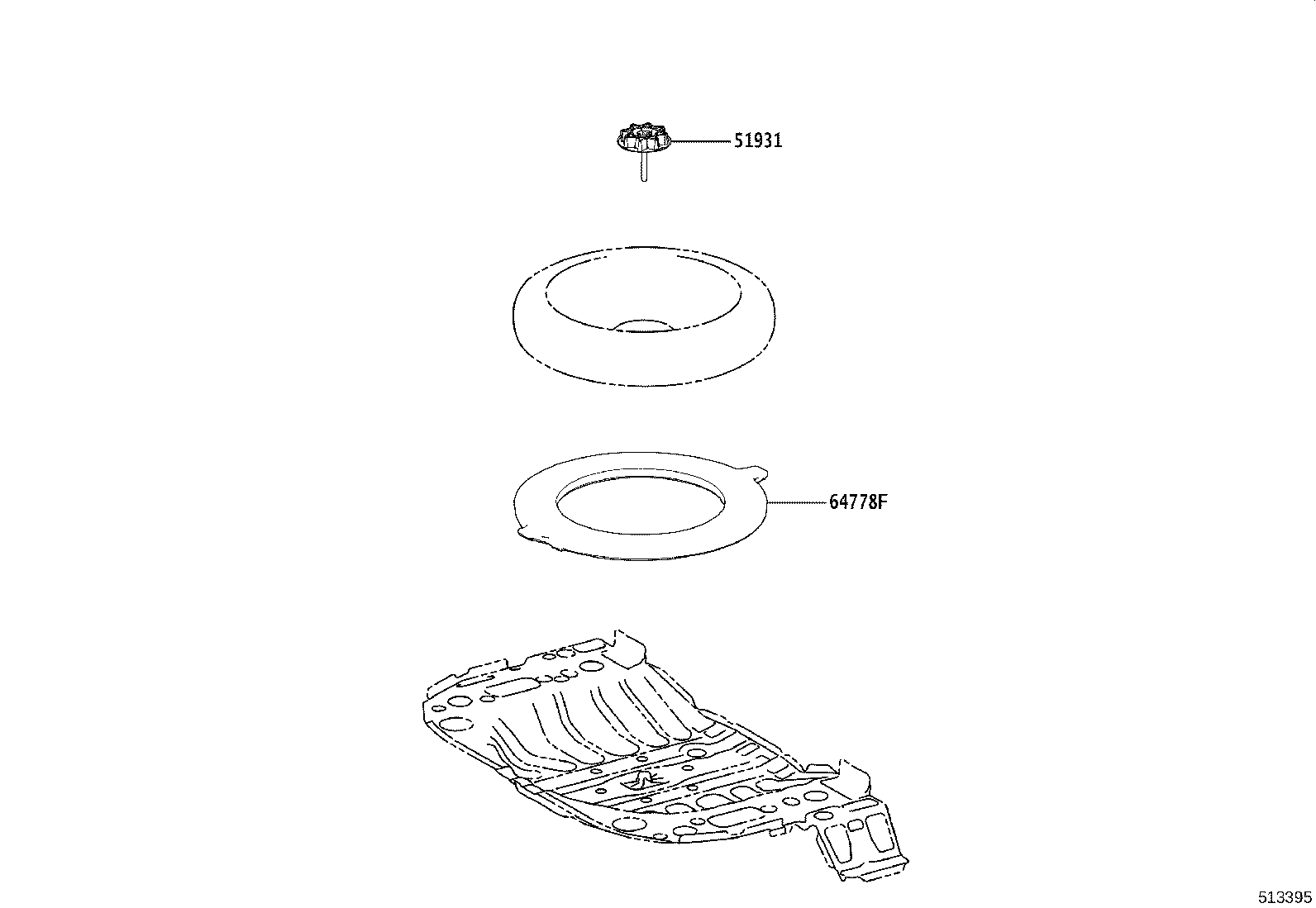 64778-02050 PROTECTOR, SPARE WHEEL product image