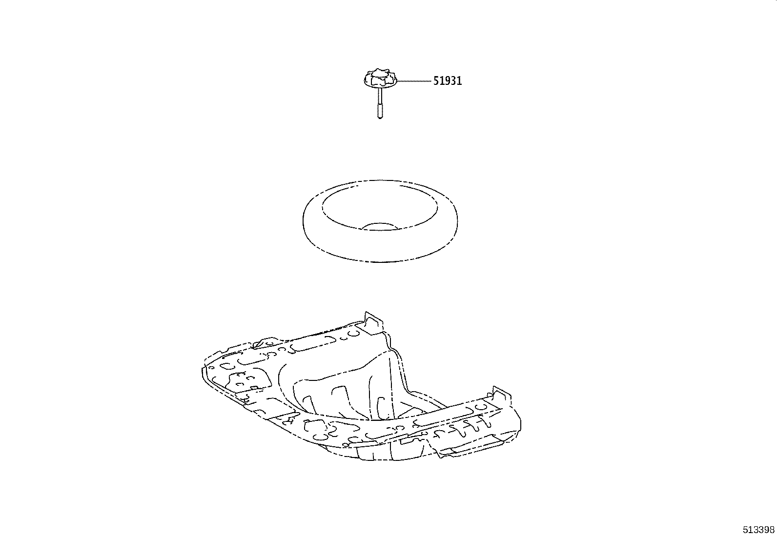 64778-02050 PROTECTOR, SPARE WHEEL product image