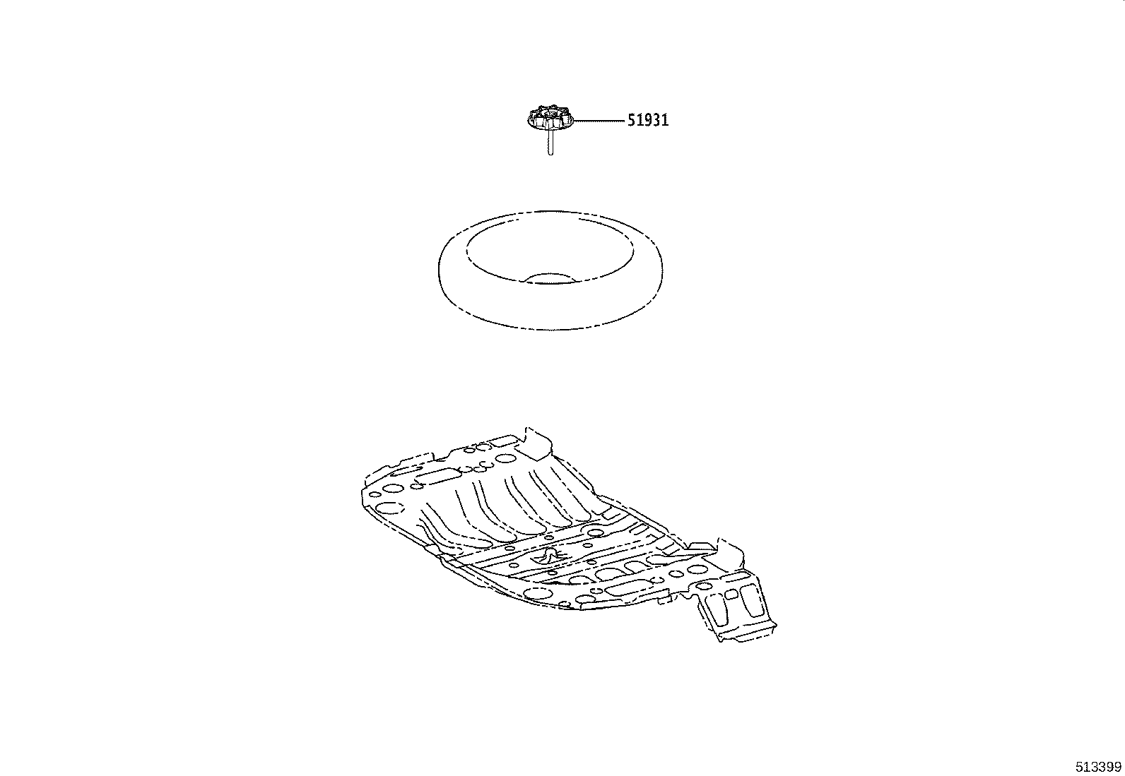 64778-02050 PROTECTOR, SPARE WHEEL product image