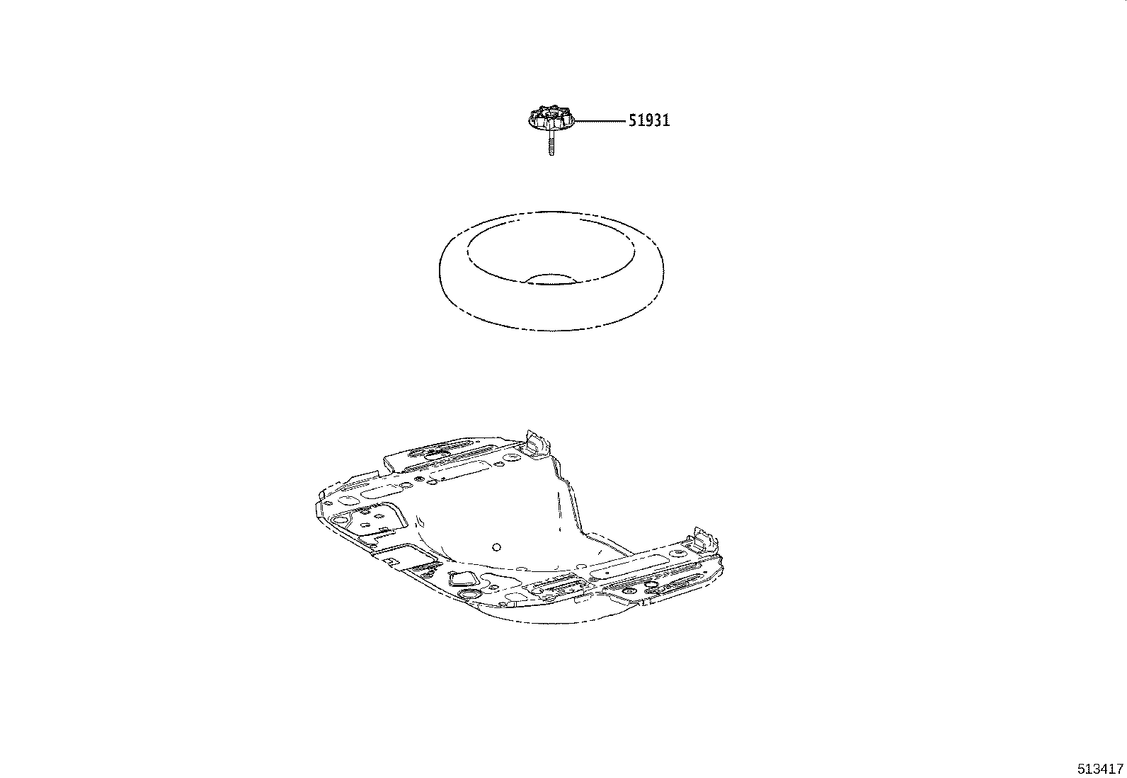 51931-12240 CARRIER, SPARE WHEEL, NO.1 product image