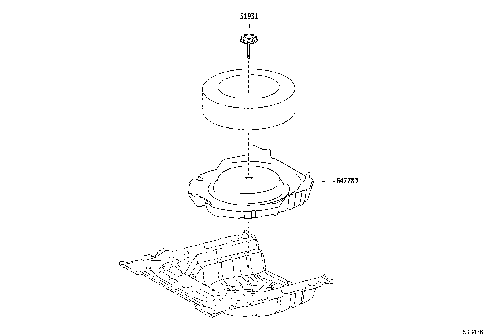 51931-02440 CARRIER, SPARE WHEEL, NO.1 product image