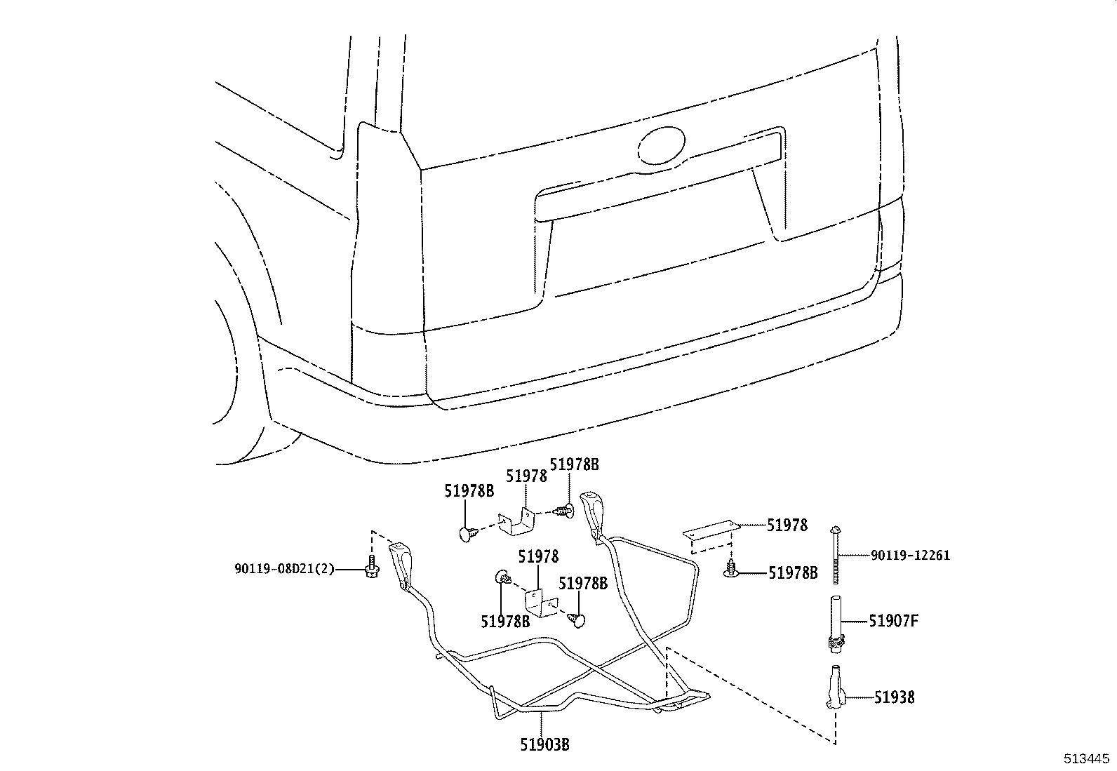 51903-VR010 CARRIER SUB-ASSY, SPARE WHEEL product image