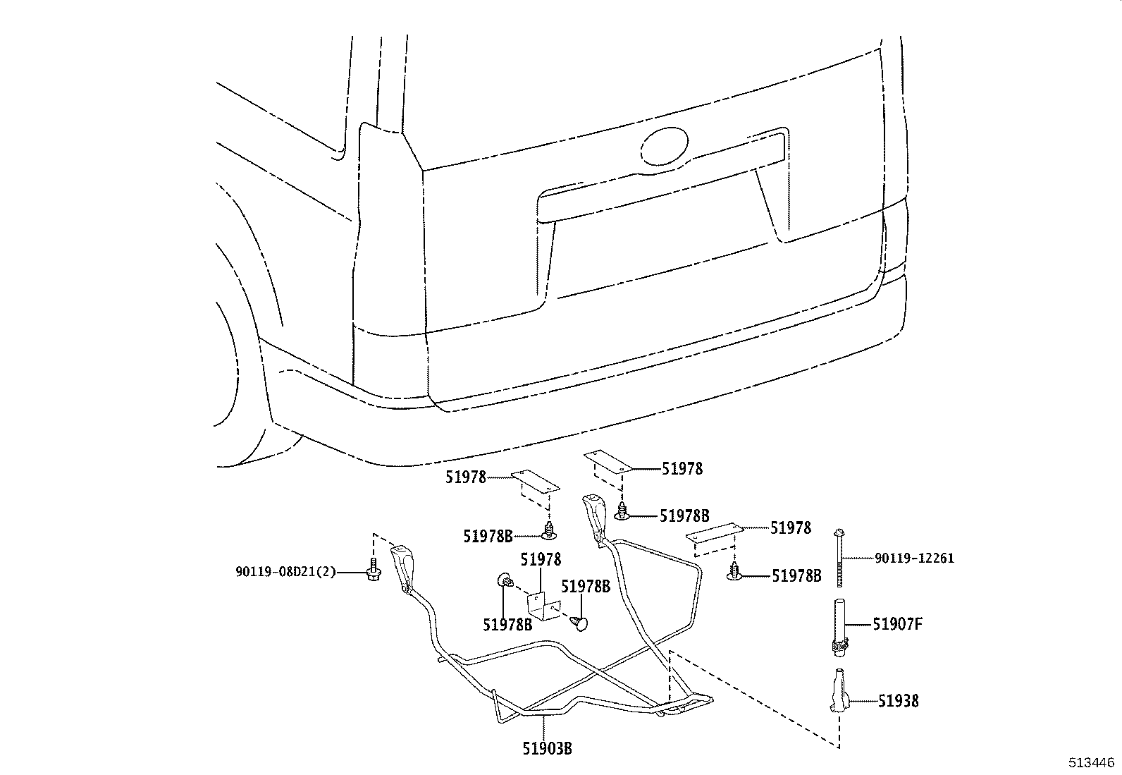 51903-VR010 CARRIER SUB-ASSY, SPARE WHEEL product image