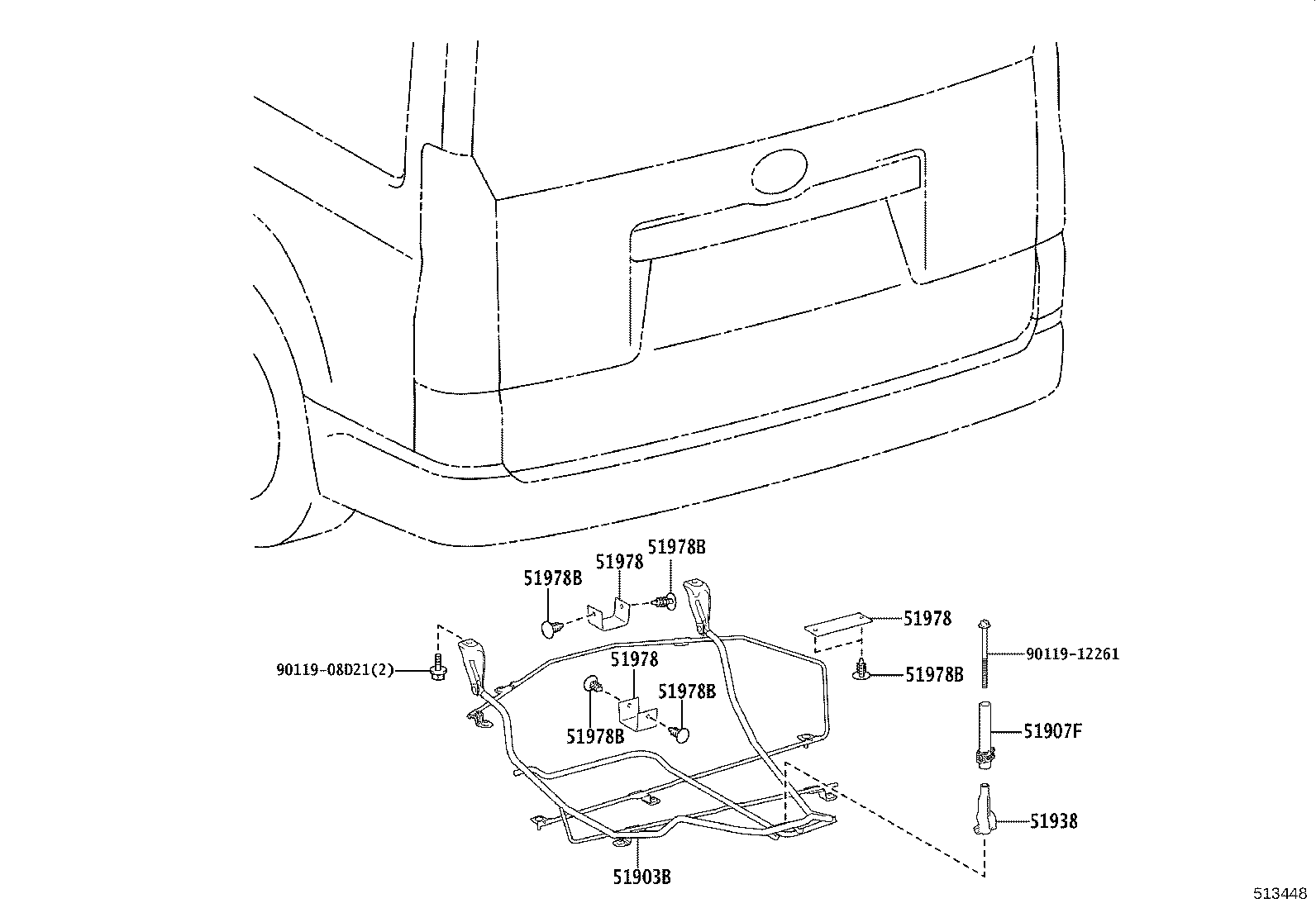 51903-VR010 CARRIER SUB-ASSY, SPARE WHEEL product image