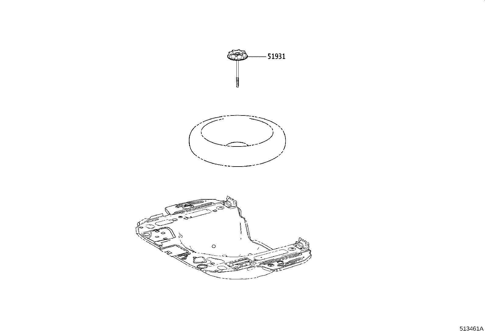 Toyota 51931-02240 CARRIER, SPARE WHEEL, NO.1