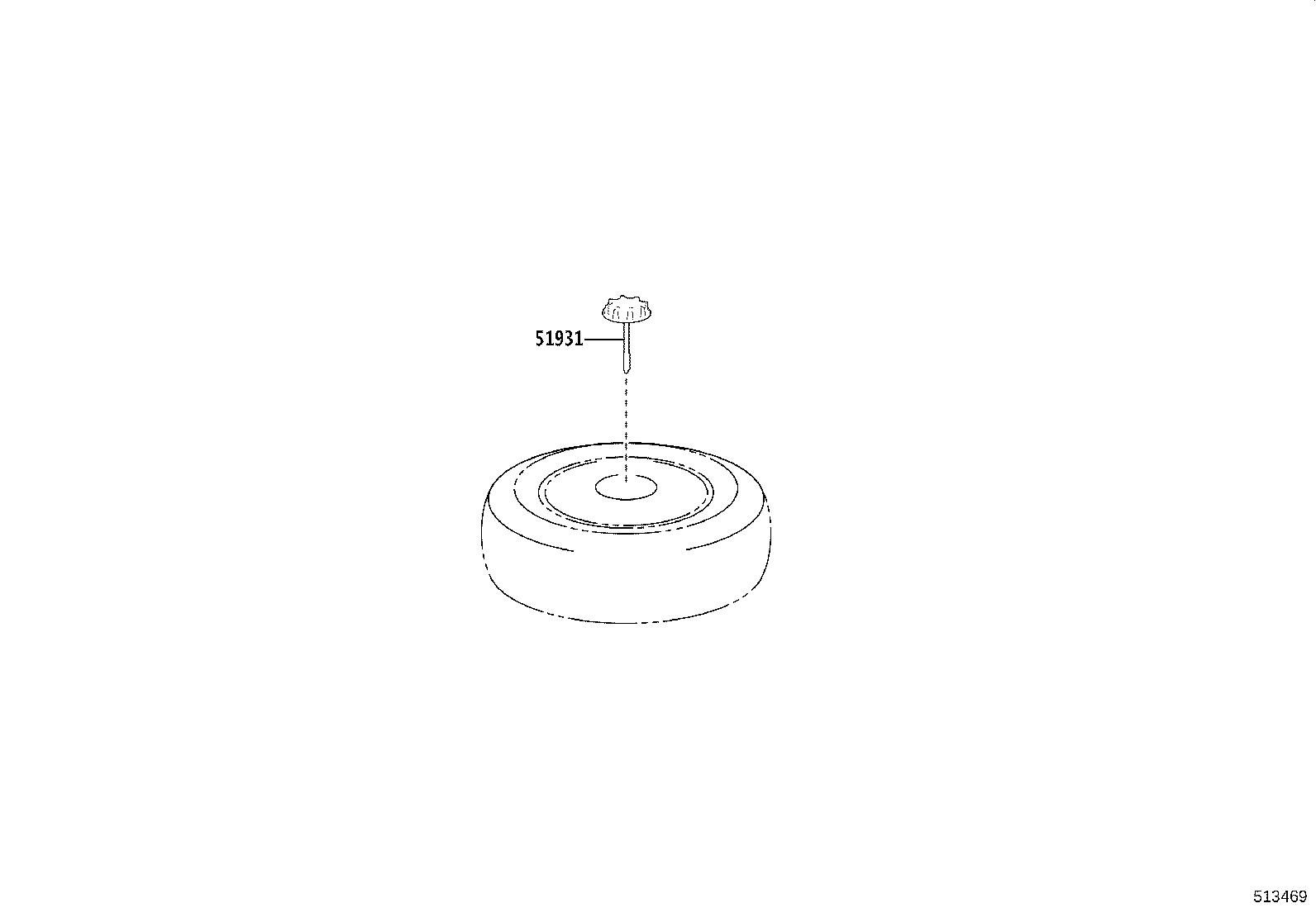 51931-02410 CARRIER, SPARE WHEEL, NO.1 product image