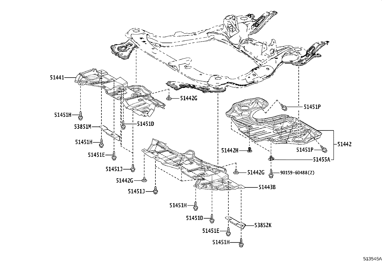 51228-48021 PLATE, FRONT SUSPENSION MEMBER DUMPER product image
