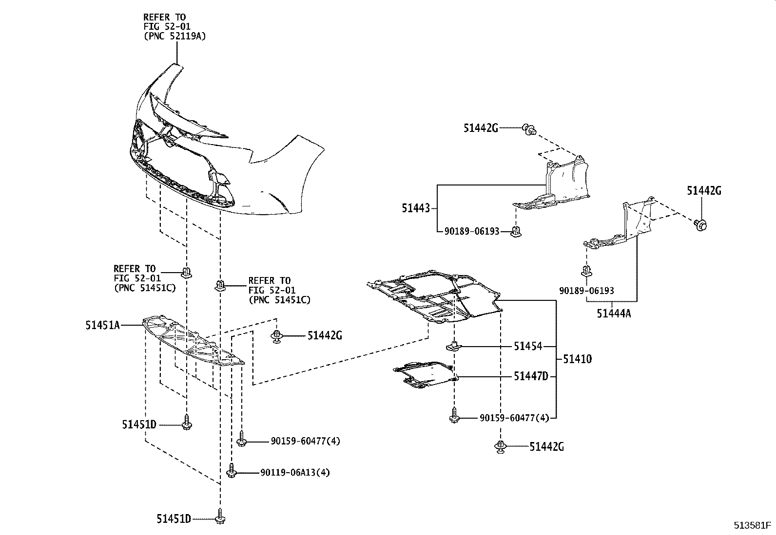 51447-12121 COVER, ENGINE UNDER, NO.4 CENTER product image