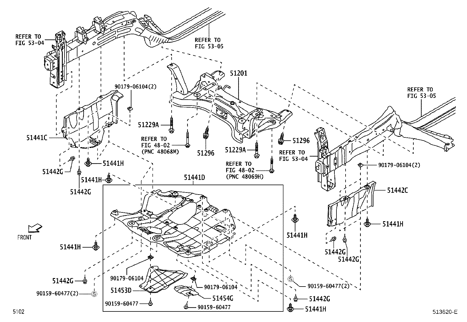 51405-B1050 COVER, ENGINE UNDER product image