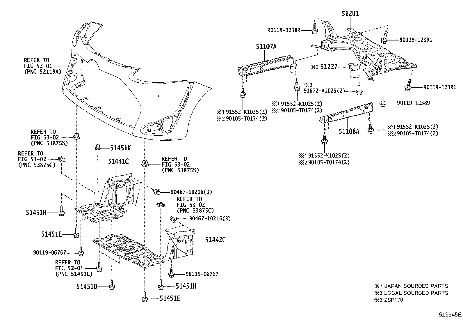 51201-0D130 CROSSMEMBER SUB-ASSY, FRONT SUSPENSION product image