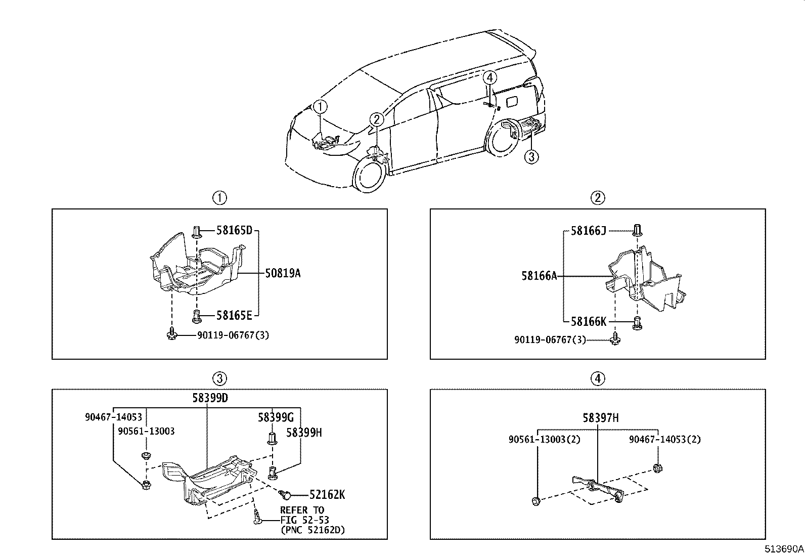 52618-58050 ABSORBER, FRONT BUMPER, LOWER product image