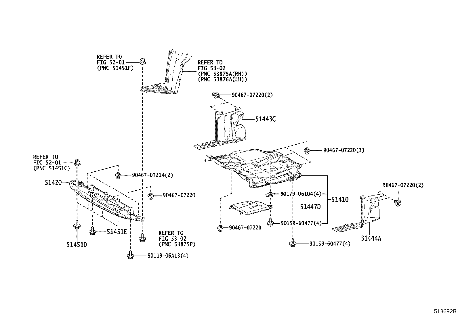 51410-10020 COVER ASSY, ENGINE UNDER, NO.1 product image