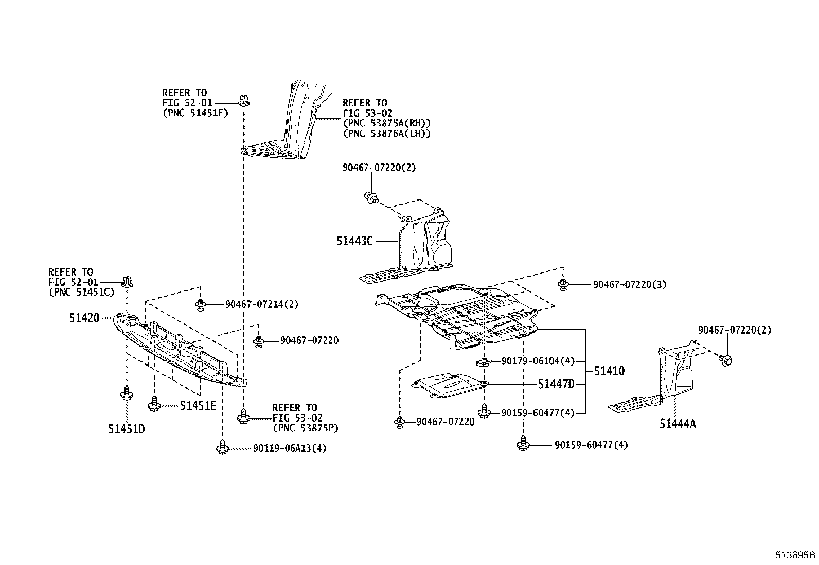 51410-10020 COVER ASSY, ENGINE UNDER, NO.1 product image