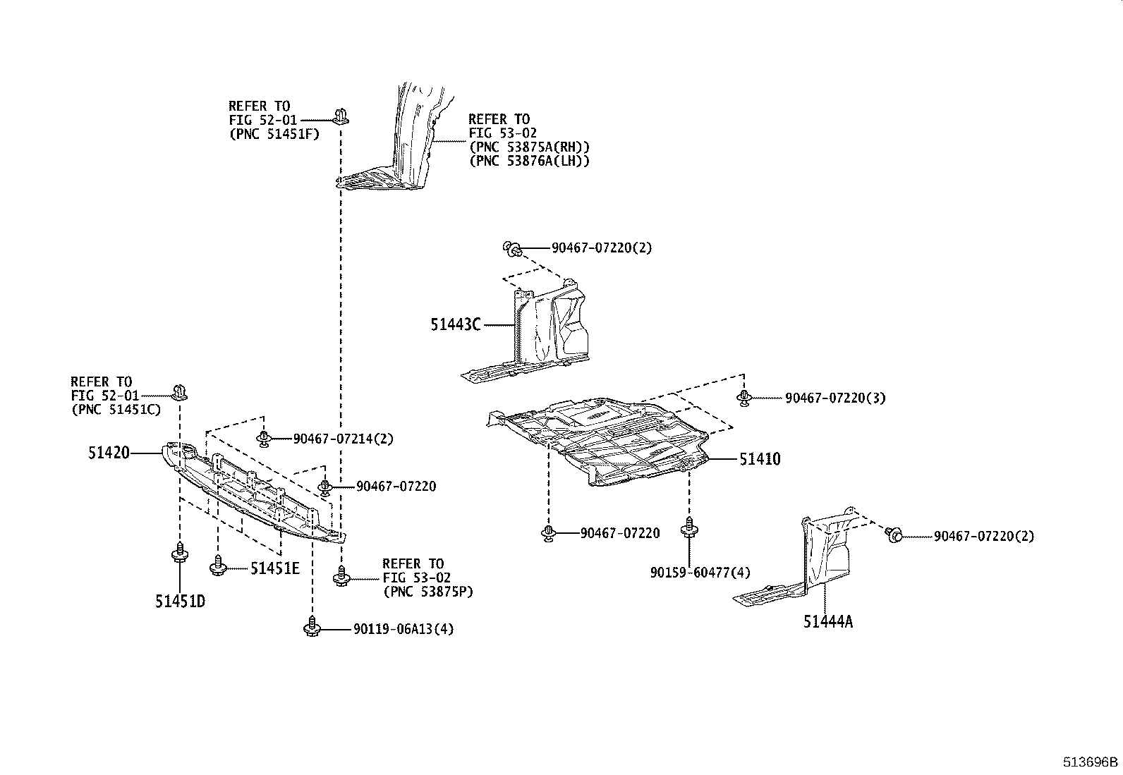 51410-10020 COVER ASSY, ENGINE UNDER, NO.1 product image
