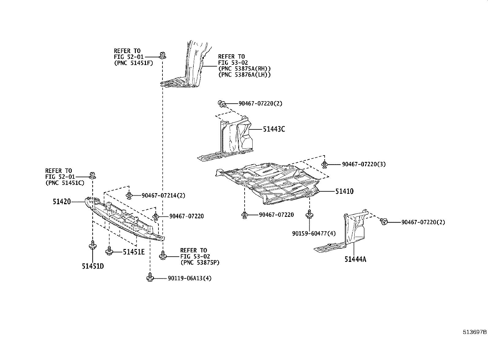 51410-10020 COVER ASSY, ENGINE UNDER, NO.1 product image