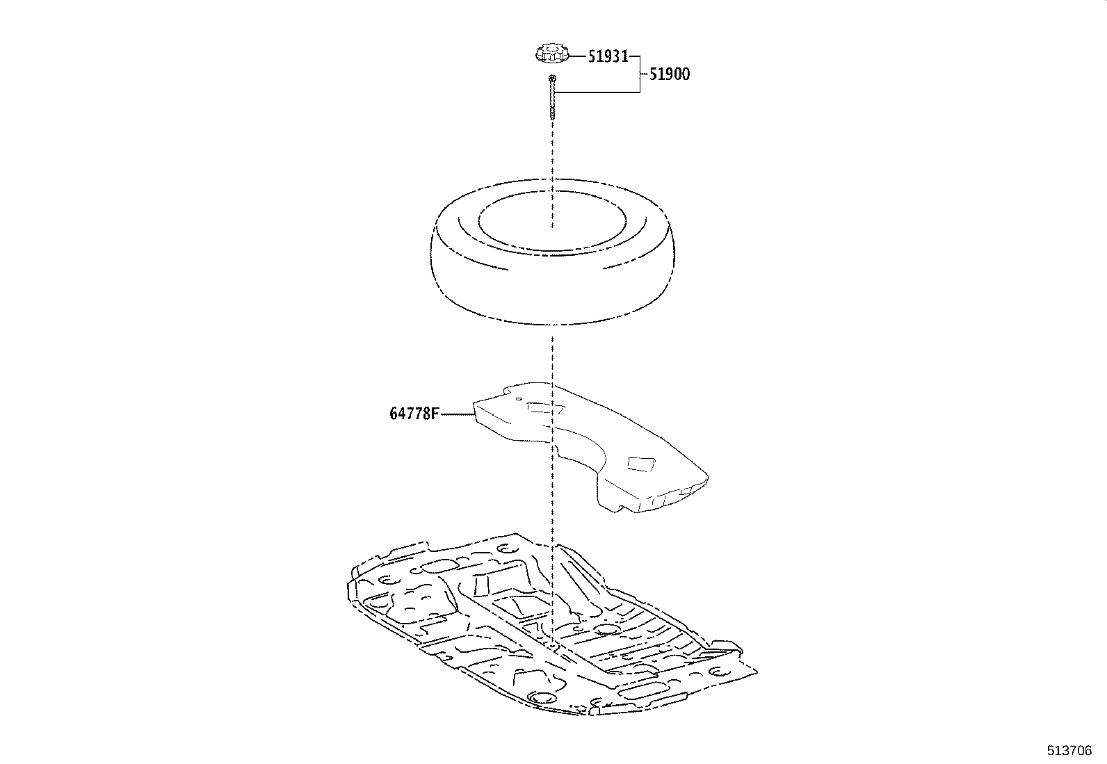 64778-F4040 PROTECTOR, SPARE WHEEL product image
