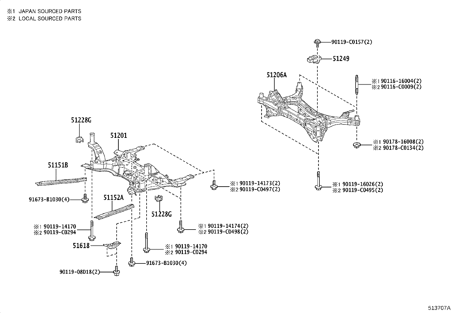 51443-F4040 COVER, MOTOR UNDER, REAR RH product image