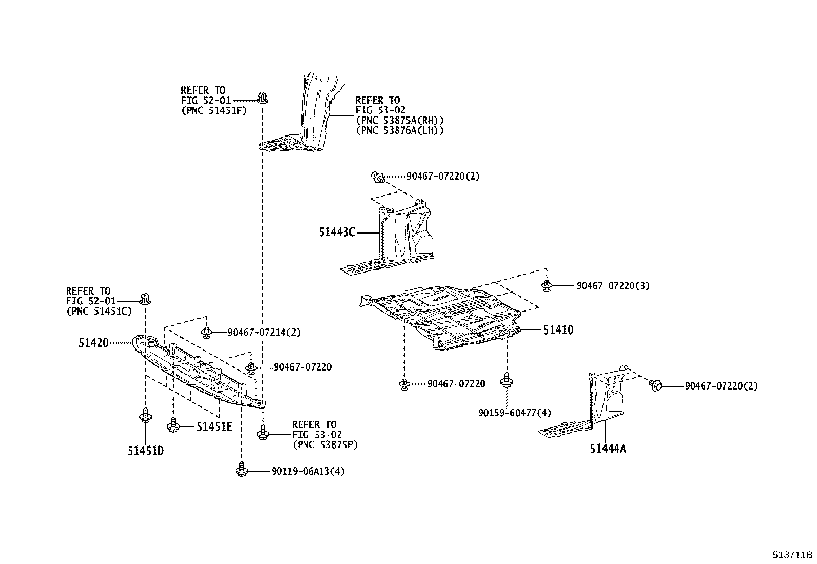 51420-10020 COVER ASSY, ENGINE UNDER, NO.2 product image