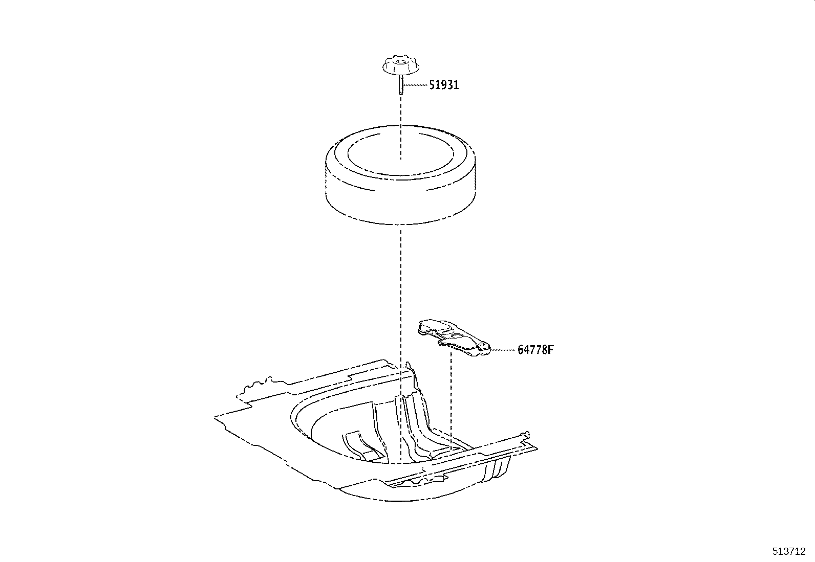 64778-06080 PROTECTOR, SPARE WHEEL product image