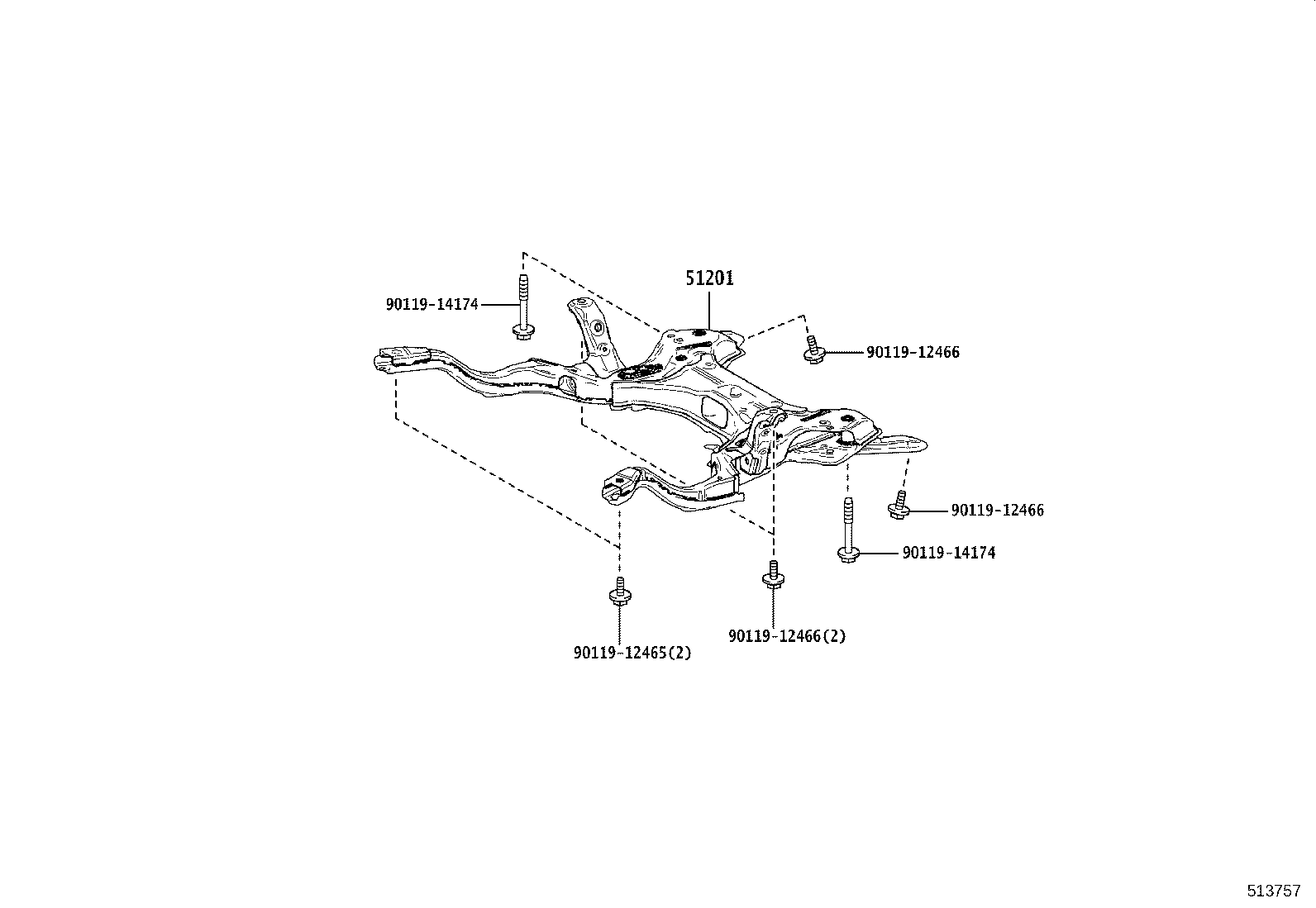 51443-K0010 COVER, ENGINE UNDER, REAR product image
