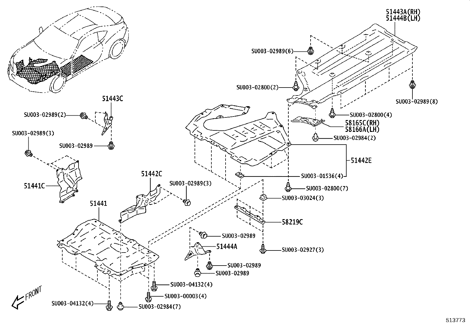 SU003-07500 CUSHION SUB-ASSY, BODY MOUNTING, REAR LH product image
