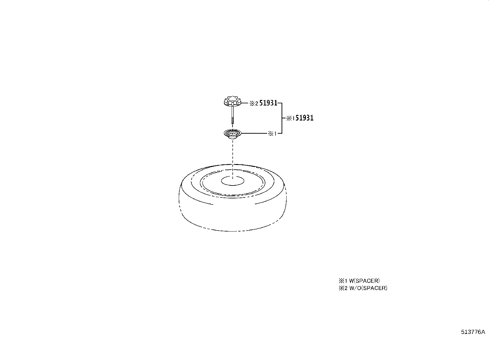 51900-16140 CARRIER, SPARE WHEEL, NO.1 product image