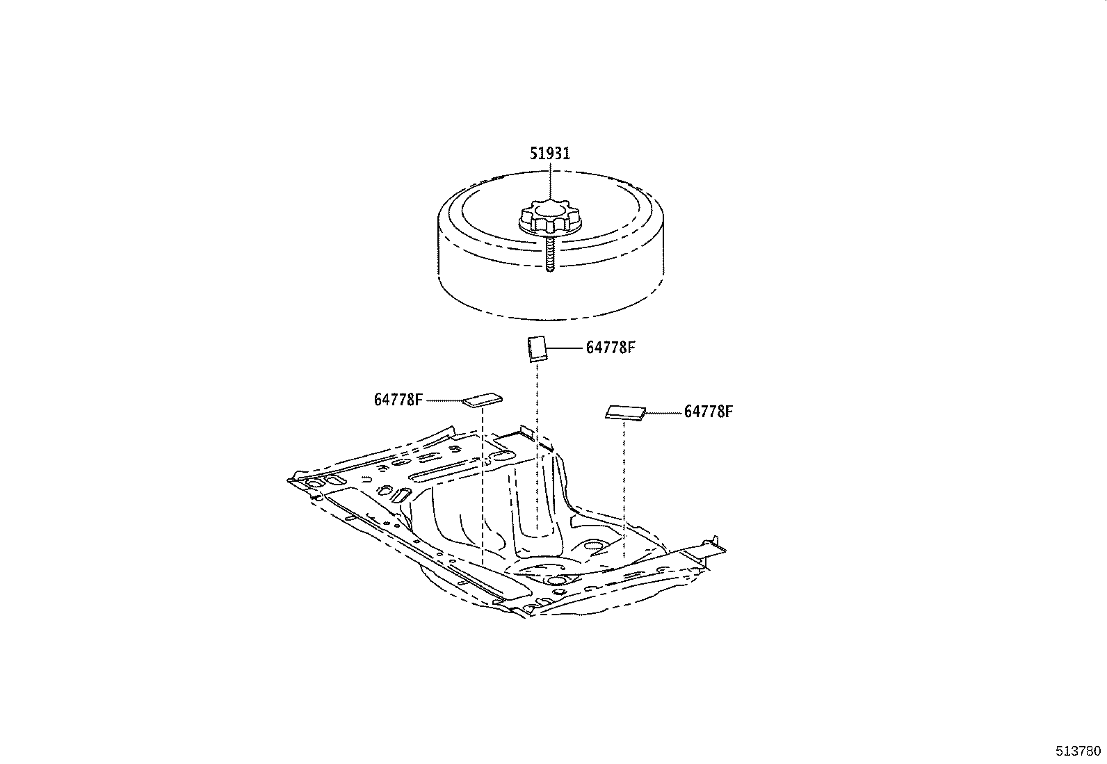 51931-02030 CARRIER, SPARE WHEEL, NO.1 product image