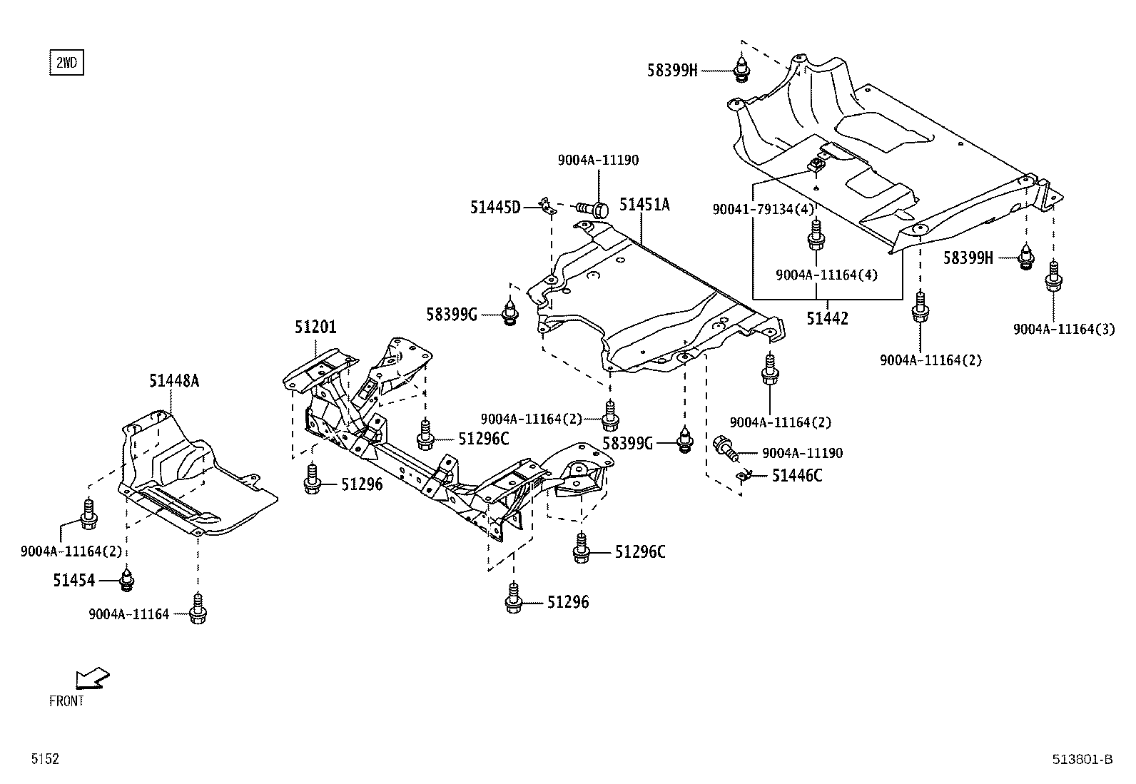 51210-B5010 CROSSMEMBER SUB-ASSY, FRONT SUSPENSION product image