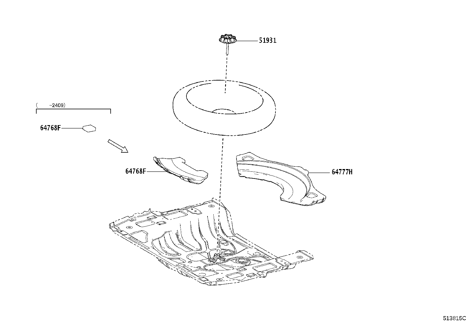 Toyota 51931-42030 CARRIER, SPARE WHEEL, NO.1