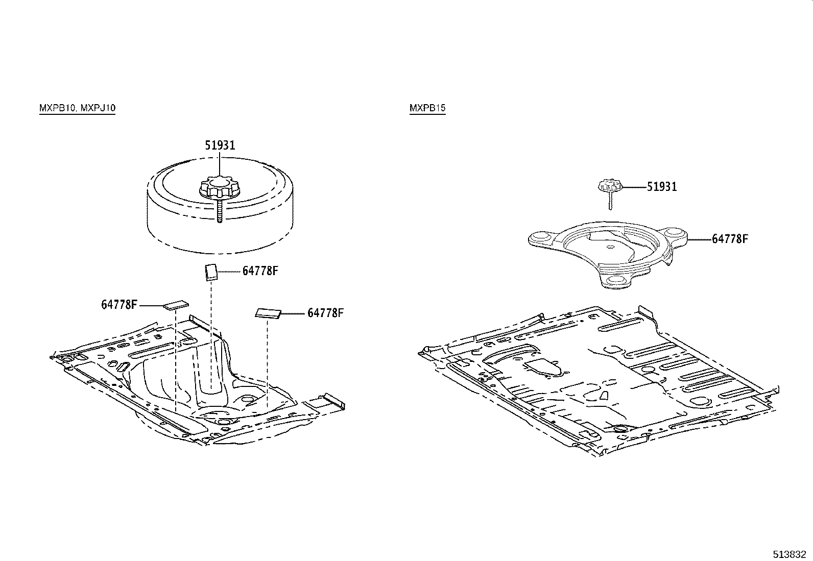 64778-52130 PROTECTOR, SPARE WHEEL product image