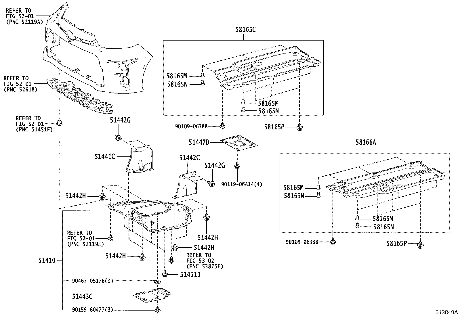 51410-52160 COVER ASSY, ENGINE UNDER, NO.1 product image