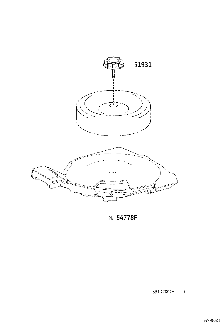 64778-47070 PROTECTOR, SPARE WHEEL product image
