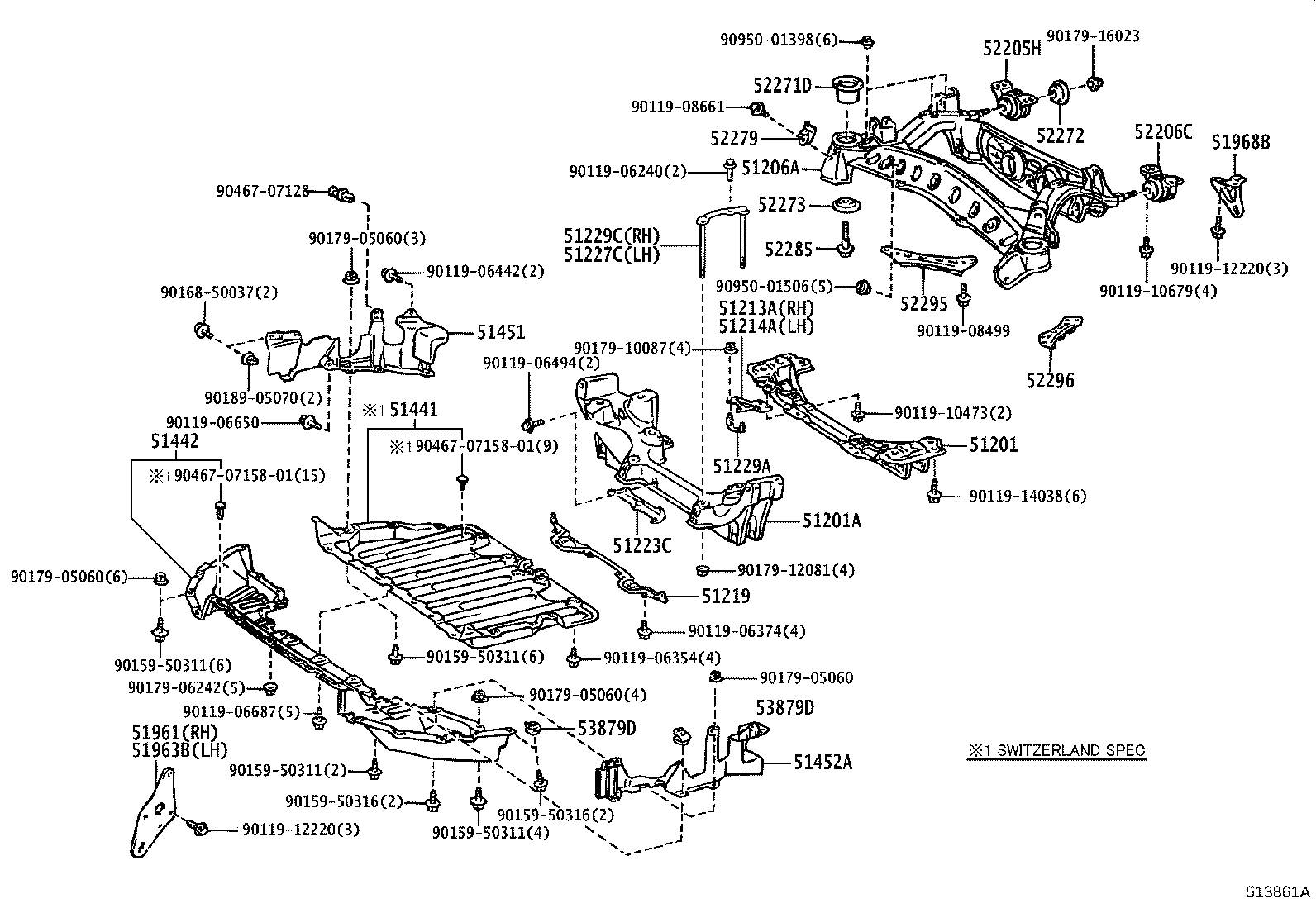 51211-24020 CROSSMEMBER SUB-ASSY, FRAME, FRONT product image