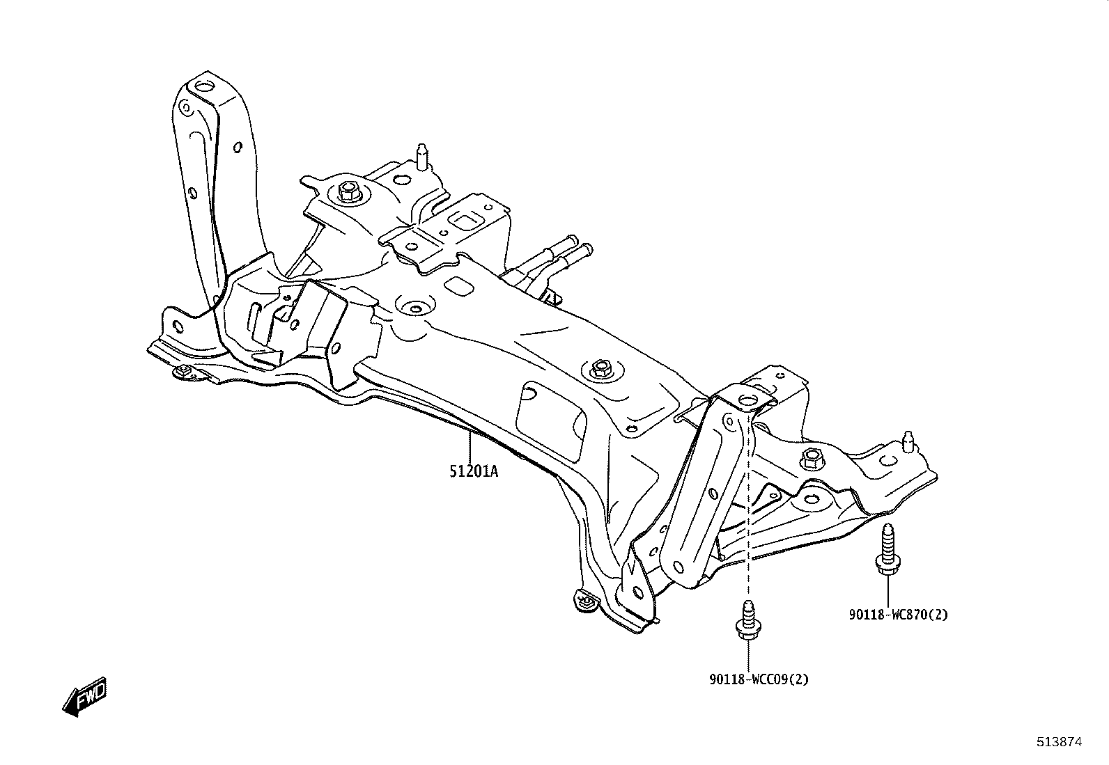 51201-WC002 CROSSMEMBER SUB-ASSY, FRAME, FRONT product image