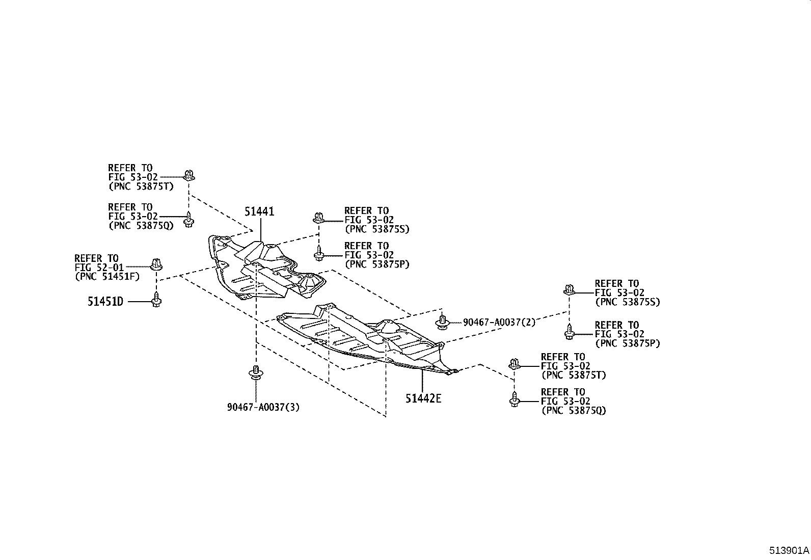 51073-0E010 BRACKET SUB-ASSY, REAR BODY MOUNTING, NO.2 RH product image