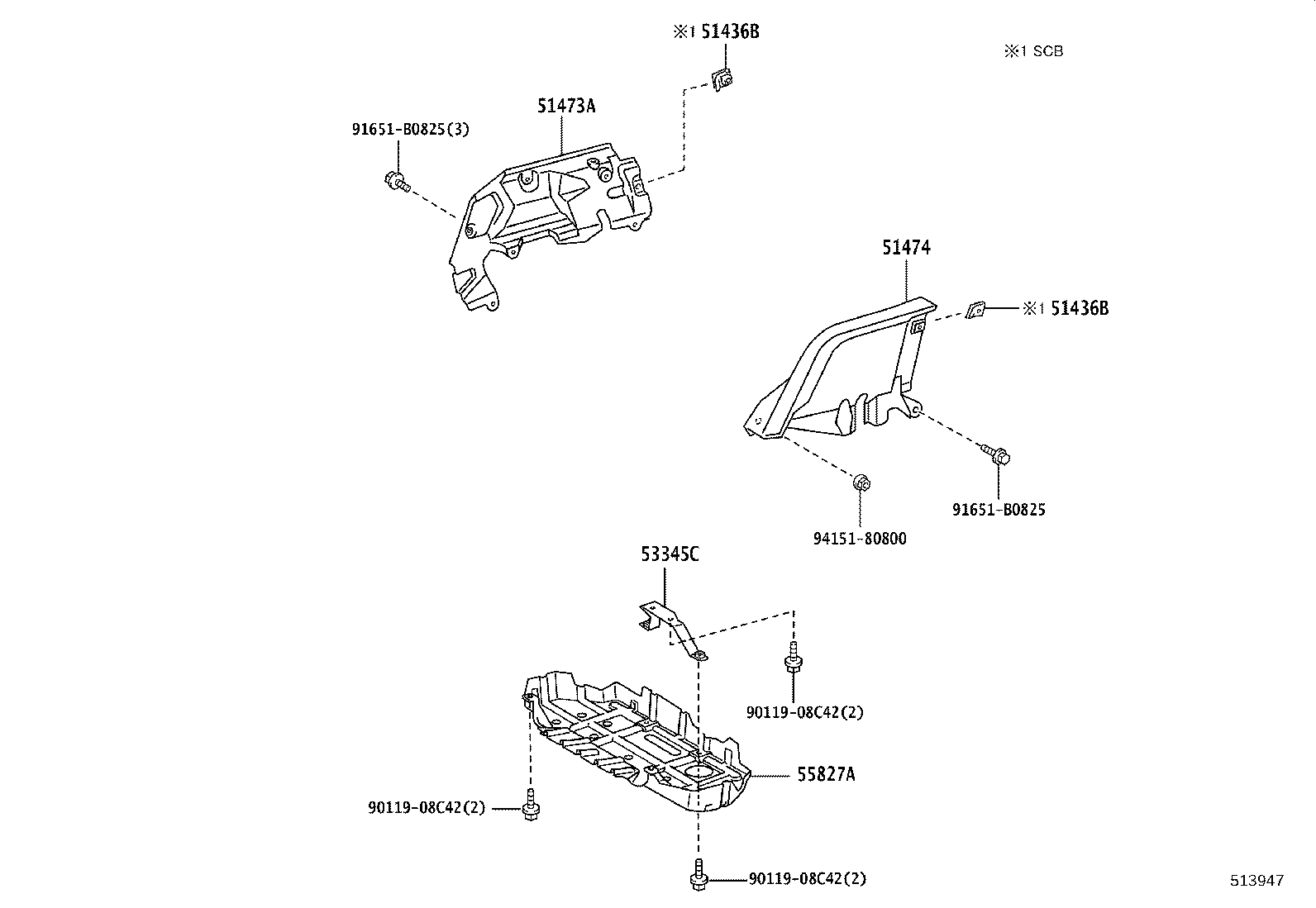 51094-37010 HOOK SUB-ASSY, TRANSPORT, FRONT LH product image