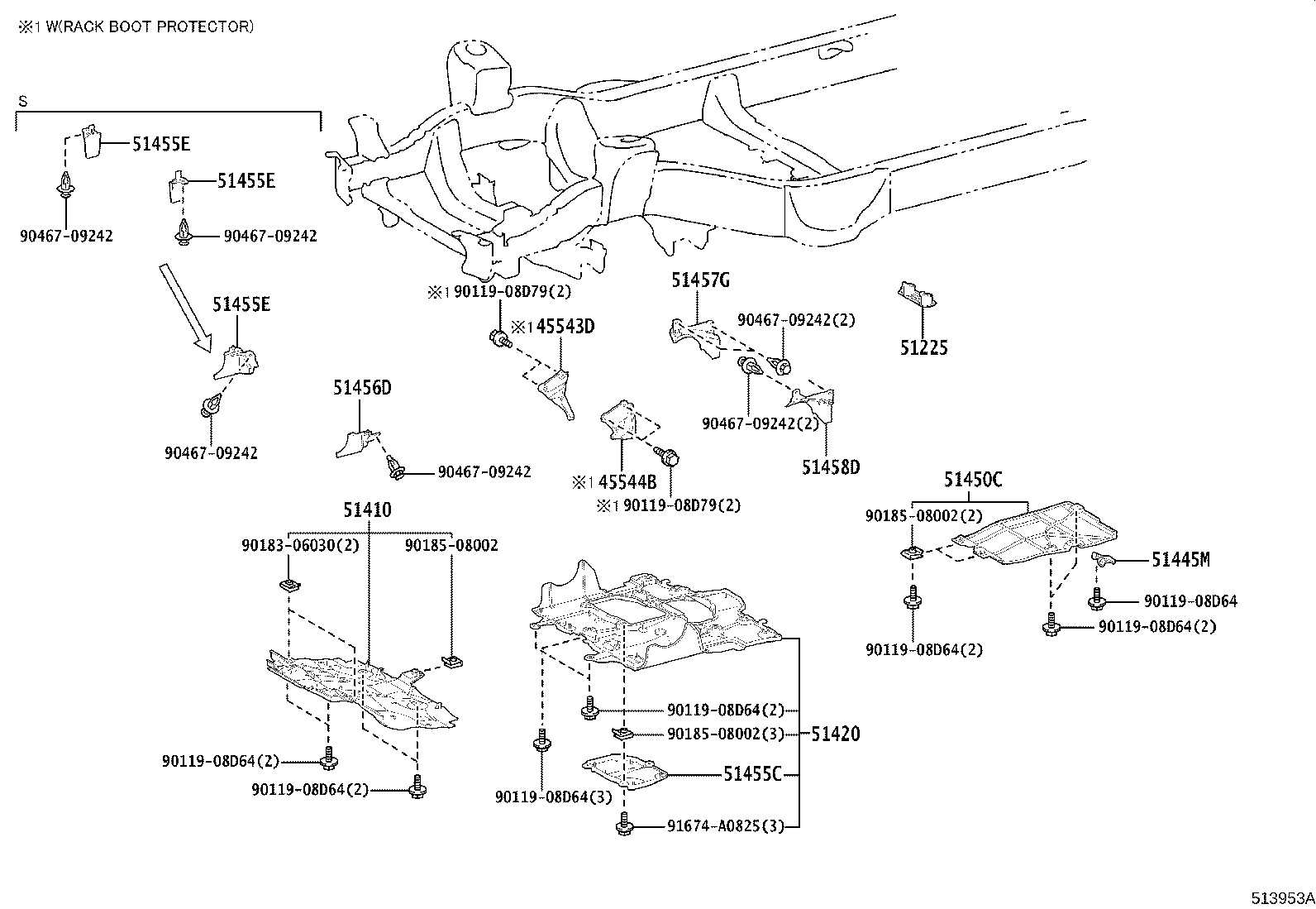 51410-60130 COVER ASSY, ENGINE UNDER, NO.1 product image
