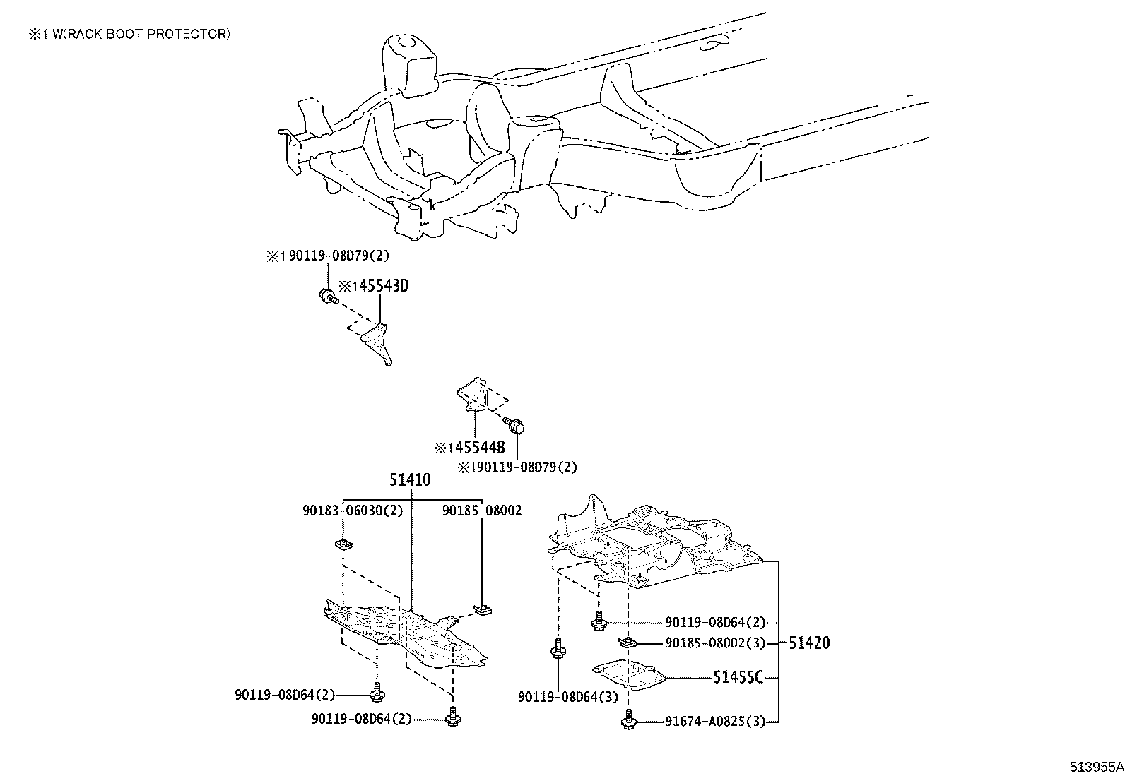 51410-60130 COVER ASSY, ENGINE UNDER, NO.1 product image