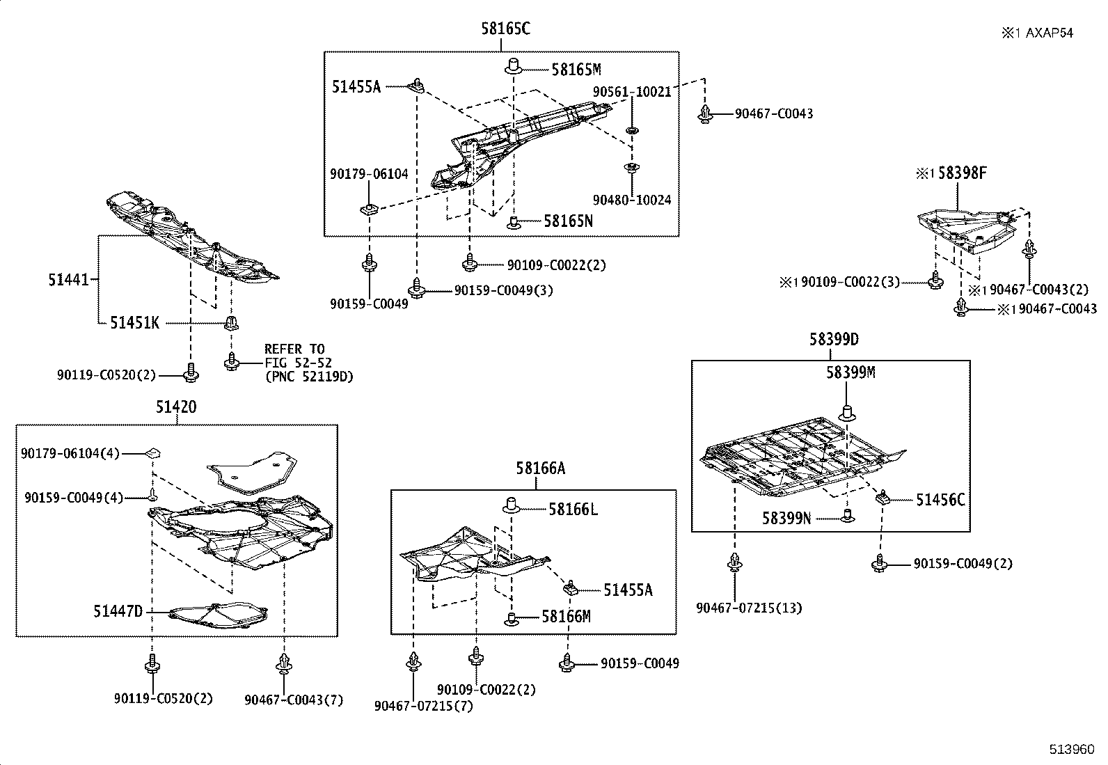51401-0R030 BRACKET SUB-ASSY, ENGINE UNDER COVER product image