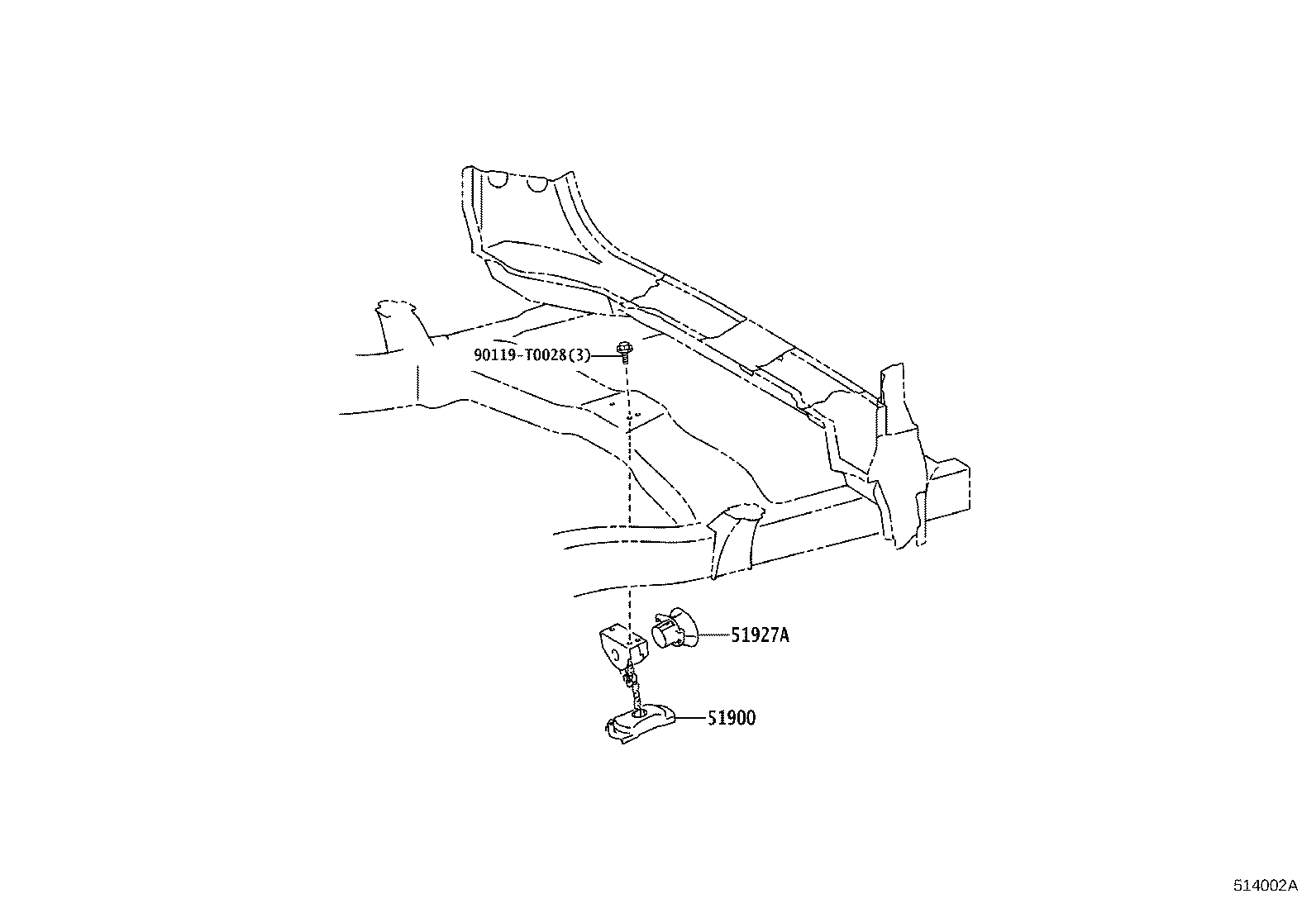 Toyota 51900-0K161 CARRIER ASSY, SPARE WHEEL