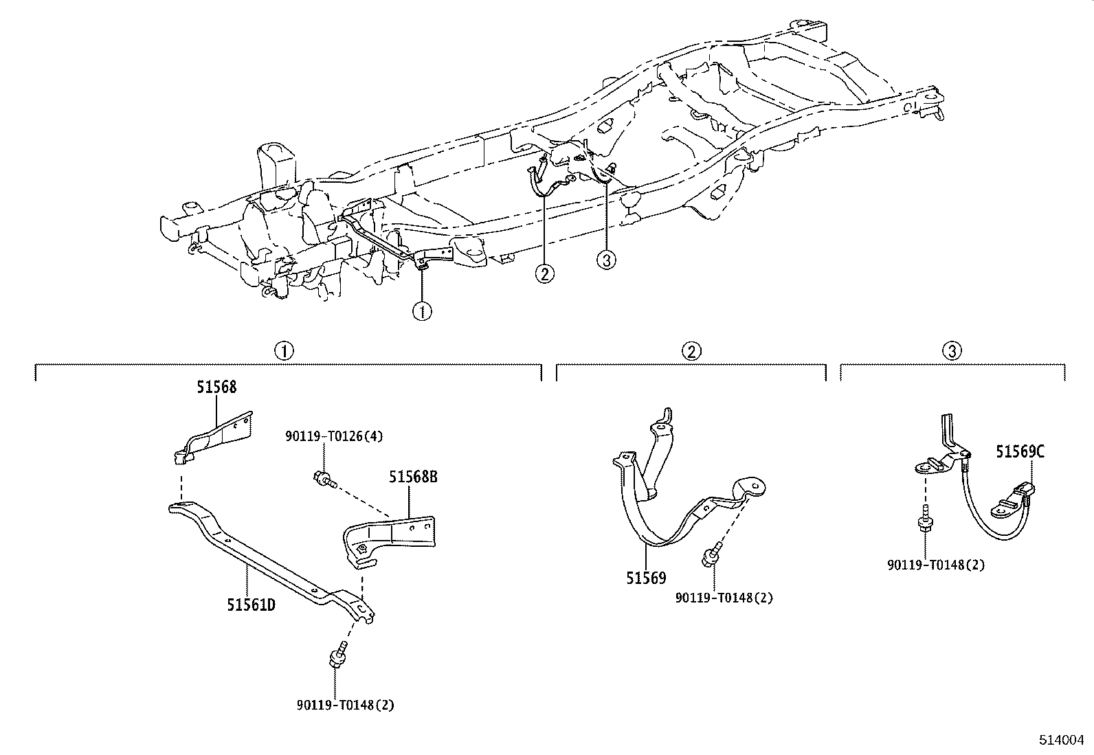 51001-KK522 FRAME SUB-ASSY product image