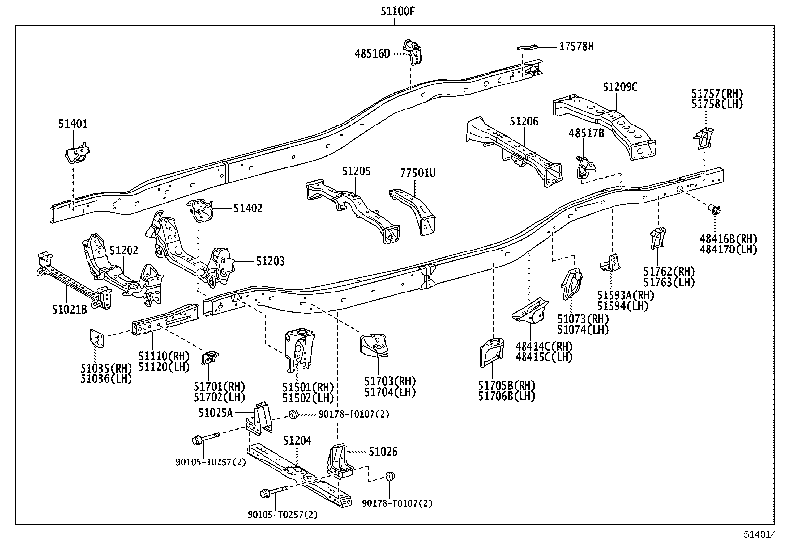 51001-KK232 FRAME SUB-ASSY product image