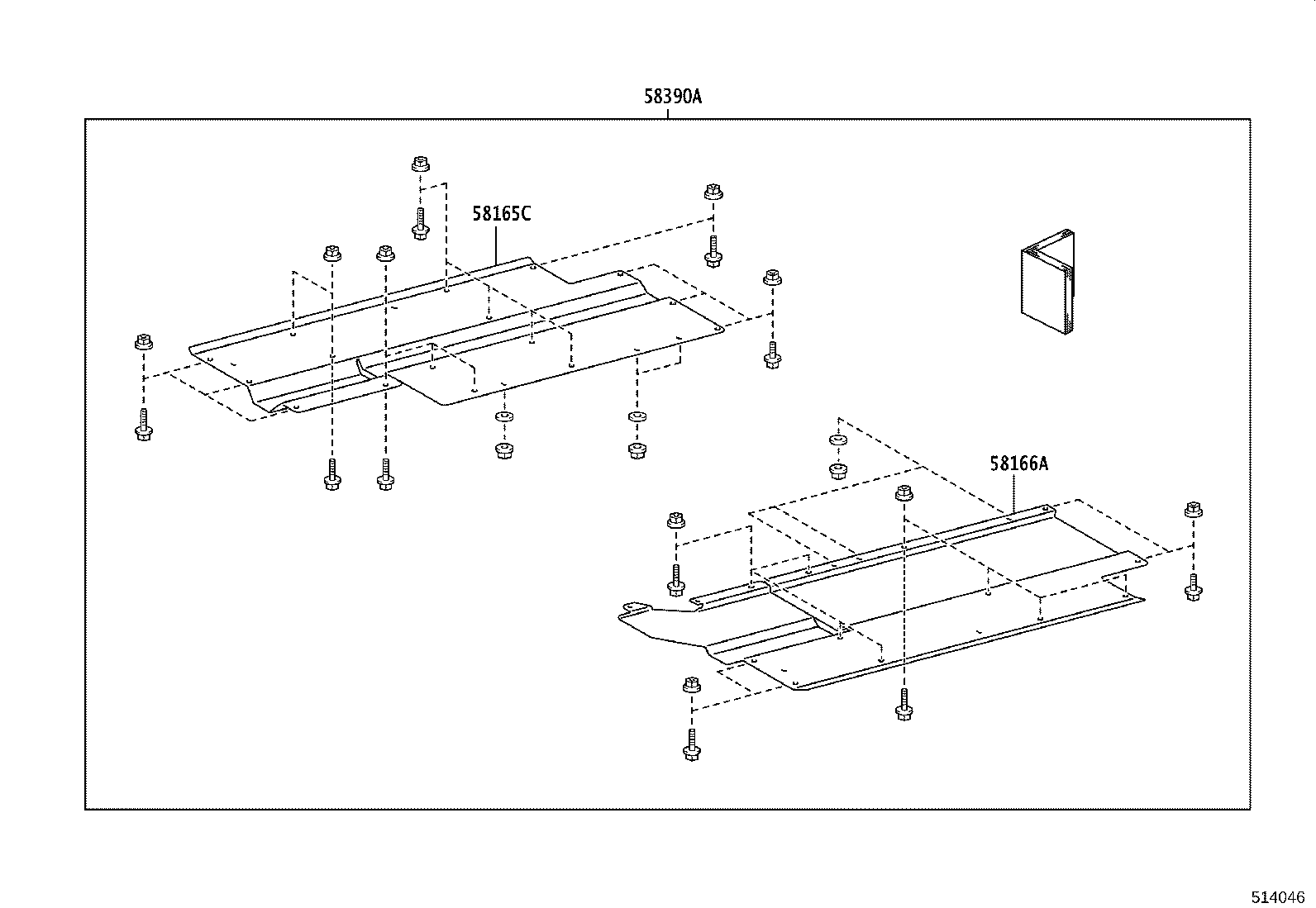 51410-52160 COVER ASSY, ENGINE UNDER, NO.1 product image