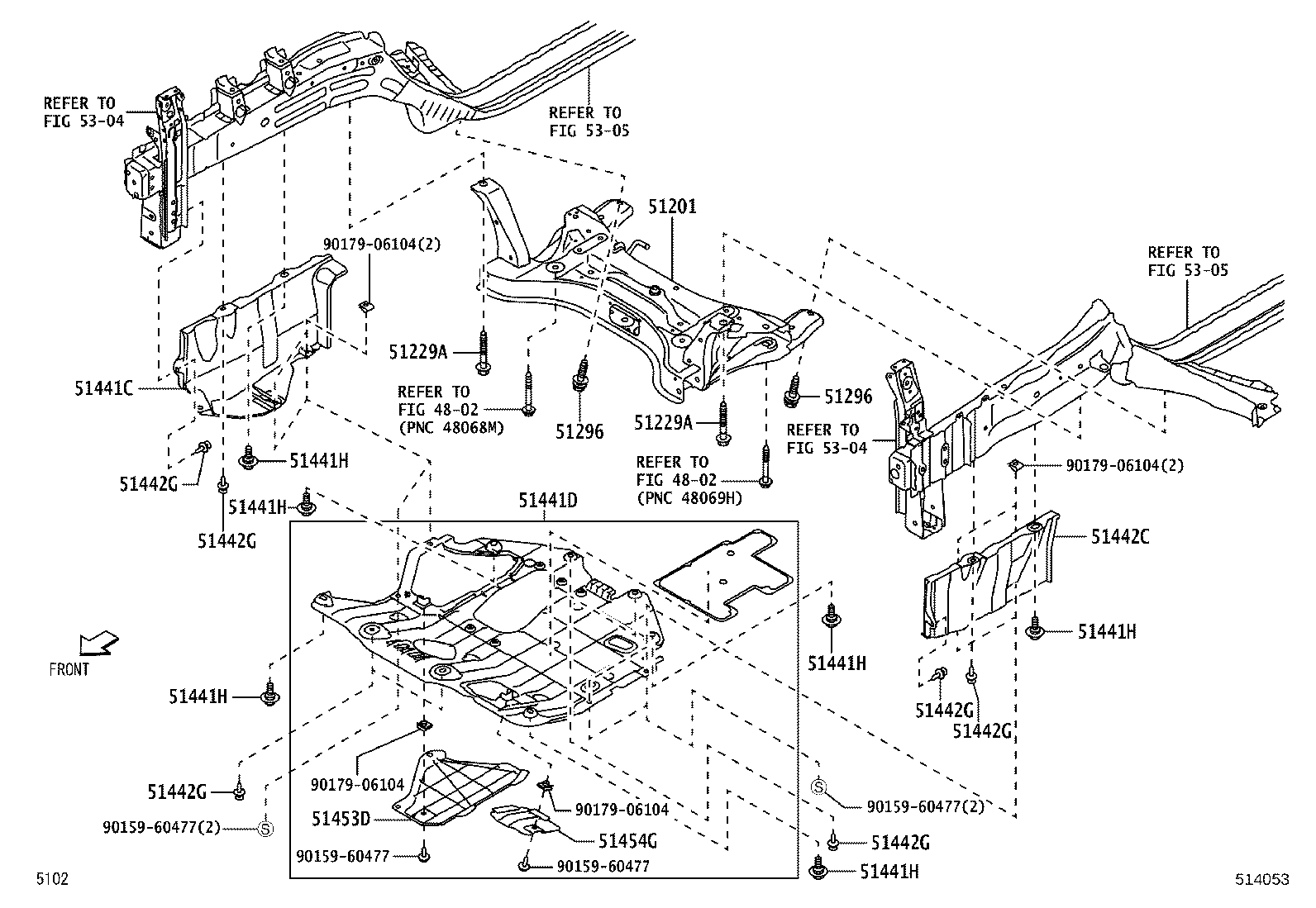 51405-B1050 COVER, ENGINE UNDER product image