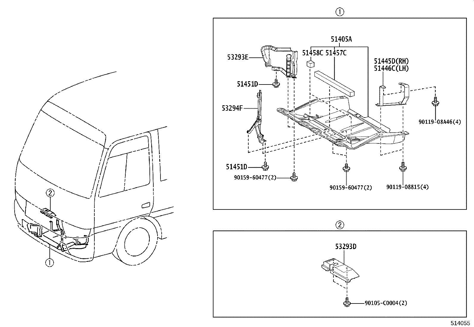 51405-0S020 COVER SUB-ASSY, ENGINE UNDER, NO.1 product image