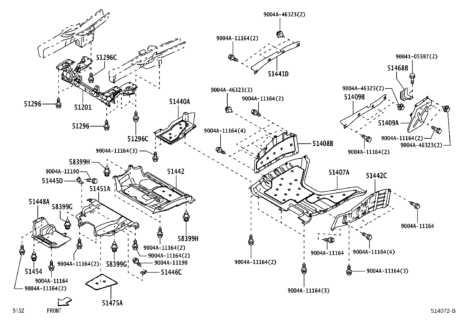 51410-BZ080 COVER, ENGINE UNDER, NO.2 product image