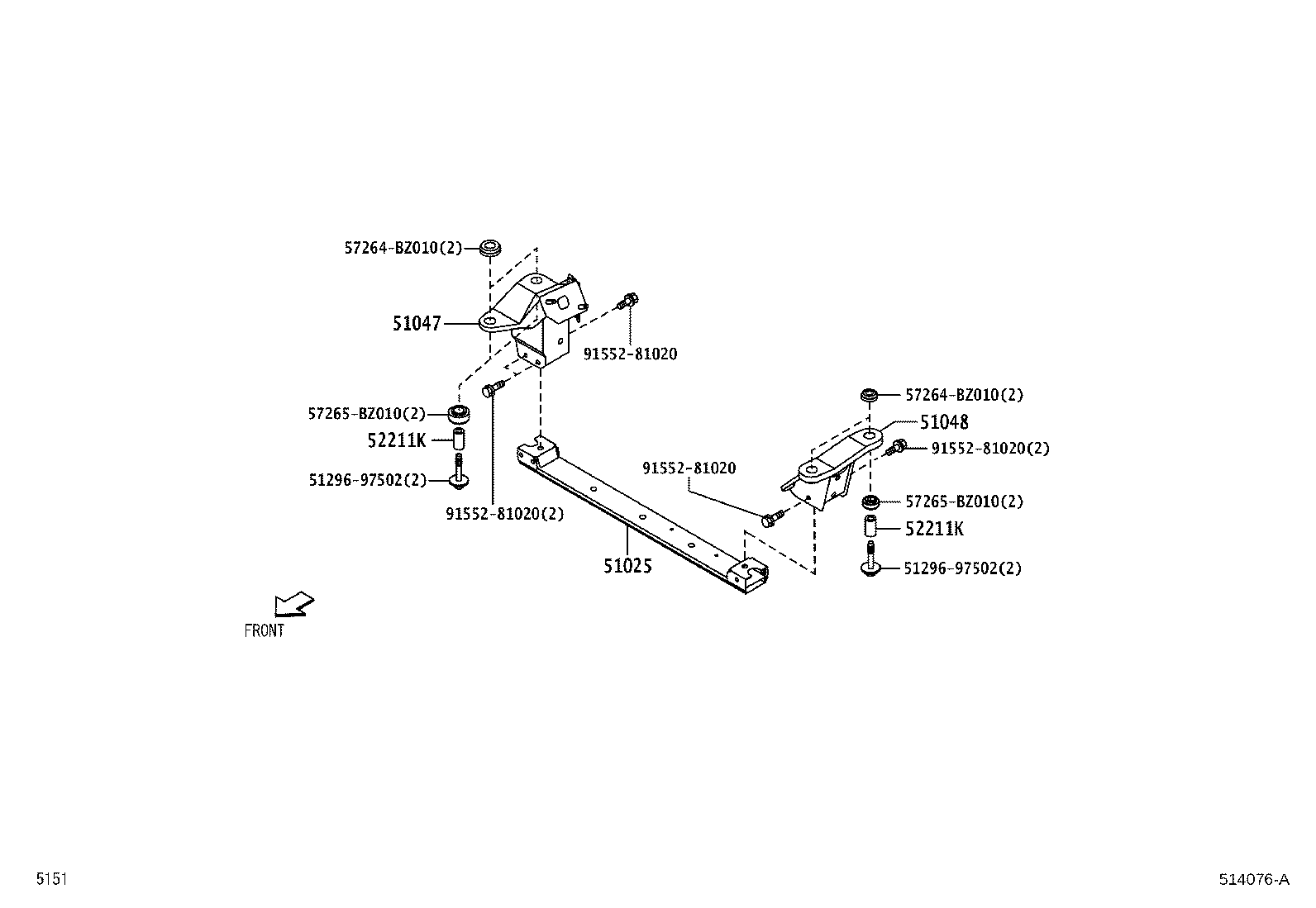 12301-BZ080 BRACKET SUB-ASSY, ENGINE MOUNTING & UPPER ARM, RH product image