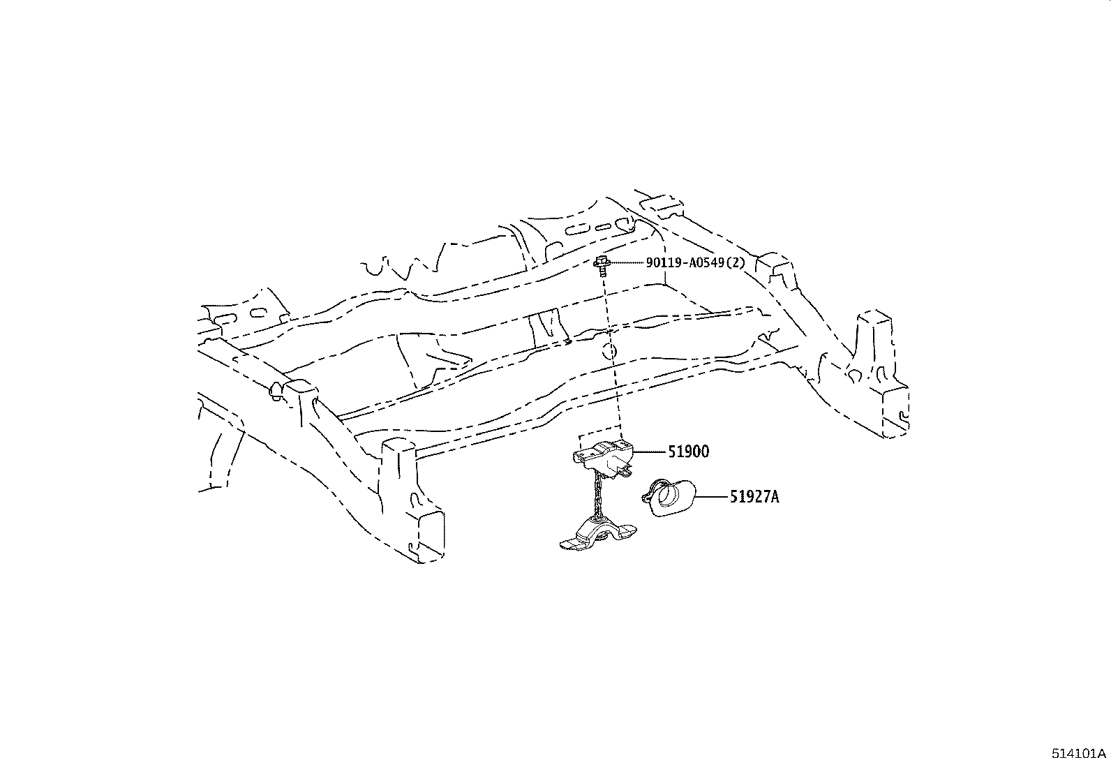 Toyota 51900-34060 CARRIER ASSY, SPARE WHEEL